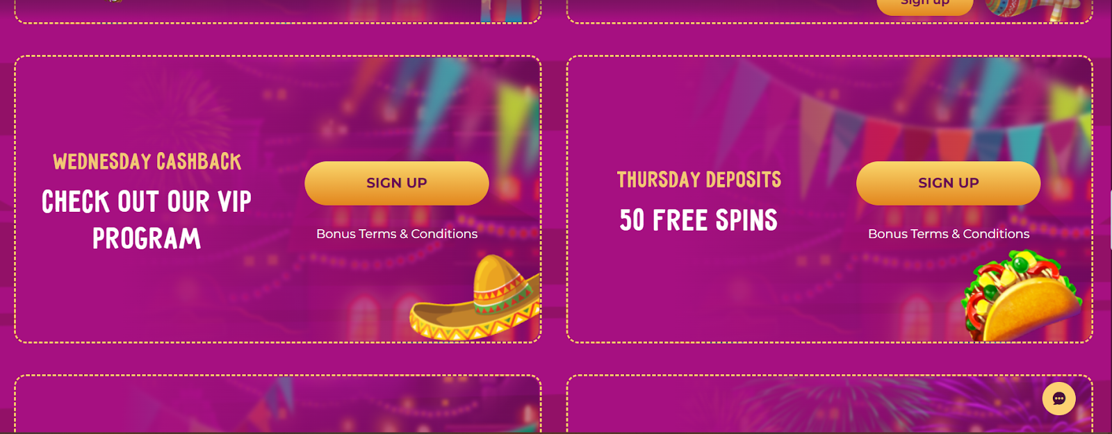 Bilde som viser SlotVibe-kasinoets VIP-program og ukentlige cashback.