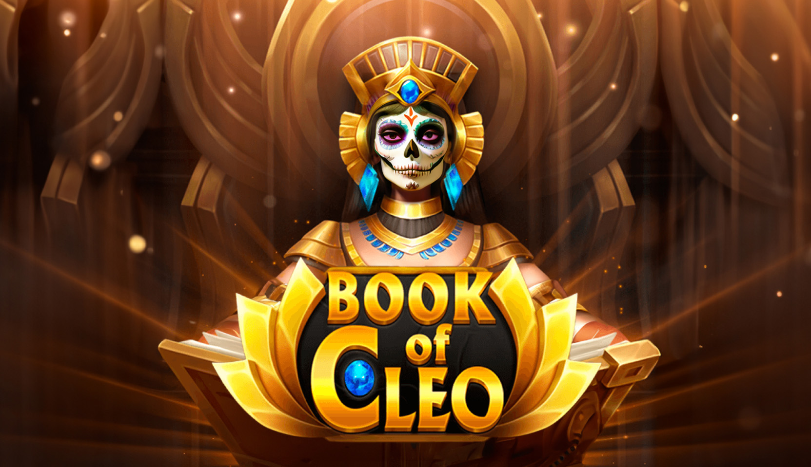Book of Cleo slot review featuring Tom Horn Native game character with an Egyptian theme and mystical elements.